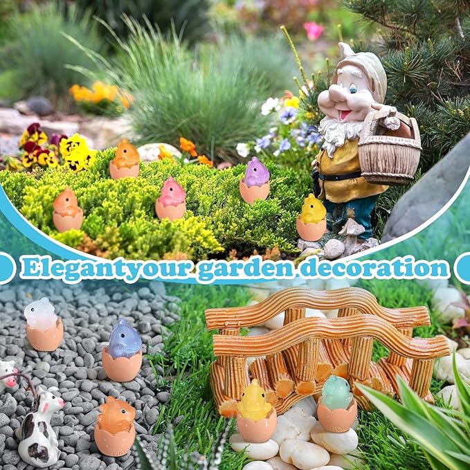 Libima 100 Pcs Mini Resin Luminous Dinosaur Figures Glow in The Dark Dinosaur Miniatures Resin Tiny Animal Figurines for Fairy Landscape Garden Aquarium Dollhouse Decor