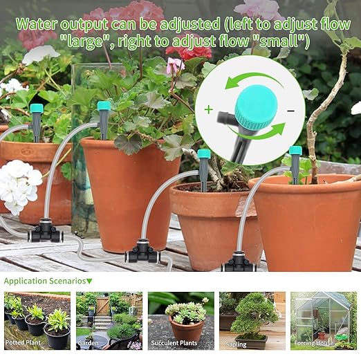 Automatic drip Irrigation System，DIY Indoor Plant Watering System,Self-Priming Pump, programmable Timer, Indoor Pot Plant Watering Device