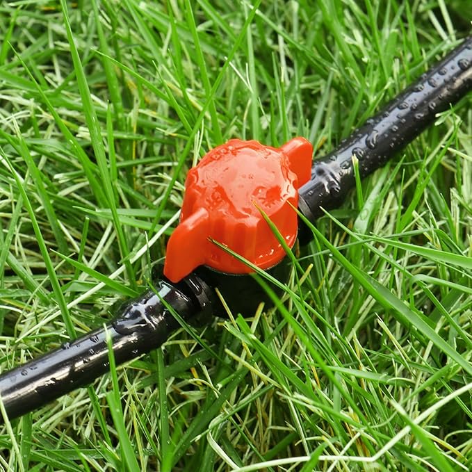 1/4" Drip Irrigation Valves, 35 Pcs Drip Irrigation Shut Off Switch Valve for 1/4 Inch Drip Irrigation Tubing, Water Flow Control Valve Drip Line Cut Off Valve for Drip Sprinkler Garden Systems