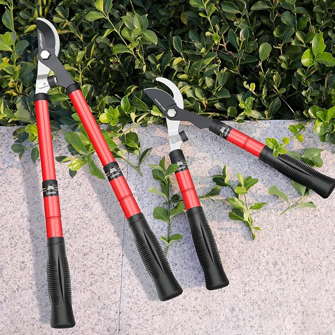 Extendable Bypass Lopper, Garden Tree Trimmer with Sharp SK5 Blade and 17"-23" Telescopic Handle, Branch Cutter Cutting up to 2"