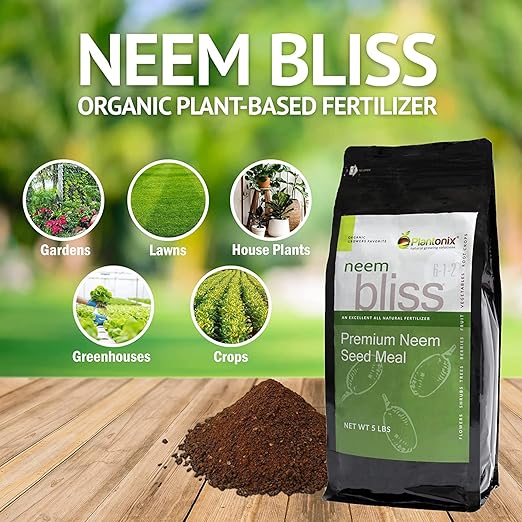 Neem Bliss (1lb) - Organic Neem Meal Fertilizer for Plants - OMRI-Listed Neem Cake - Neem Seed Meal for Plants - Neem Fertilizer for Plants - Organic Fertilizer for Plants, Lawns, & Gardening