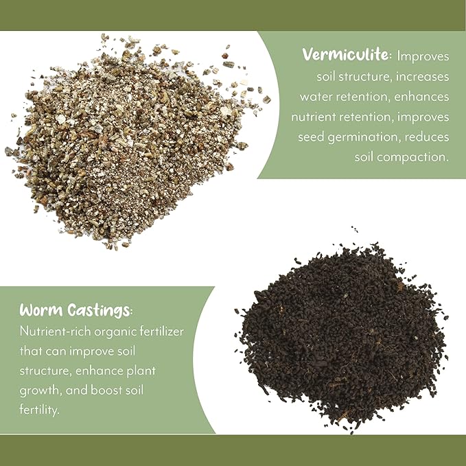 Hanging Planter Potting Soil Mix (8 Quarts), Lightweight Potting Mix Optimized for Indoor/Outdoor Hanging Pots/Baskets