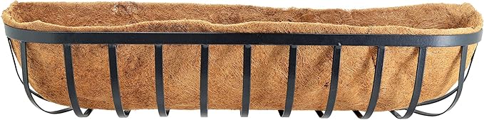 Arcadia Garden Products 1530 Solstice Series Wall Trough Planter, 36 inch, 36", Black