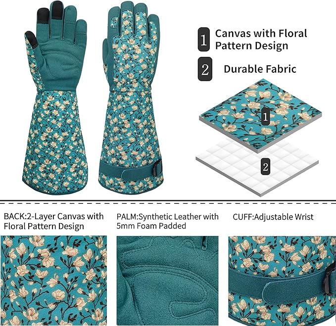 Gardening Gloves for Women and Men, Thorn Proof&Puncture Resistance Garden Gloves,Gauntlet Gloves,Gifts