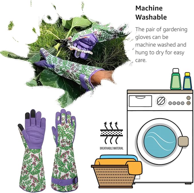 Gardening Gloves for Women and Men, Thorn Proof&Puncture Resistance Garden Gloves,Gauntlet Gloves,Gifts