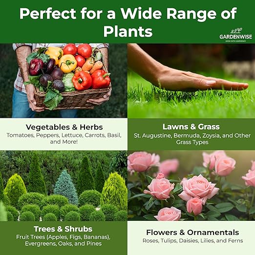 13-13-13 Slow Release Granular Fertilizer – All Purpose Plant Food 13 13 13 for Outdoor Grass, Vegetables, Roses, Flowers, Shrubs, Trees. Lawns, Gardens, Potted Plants (1 Quart)