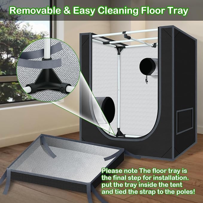 18"x30"x36" Grow Tent for Indoor Plants 600D Mylar Hydroponic High Reflective GrowTents for Plant Fruit Flower Veg Growing