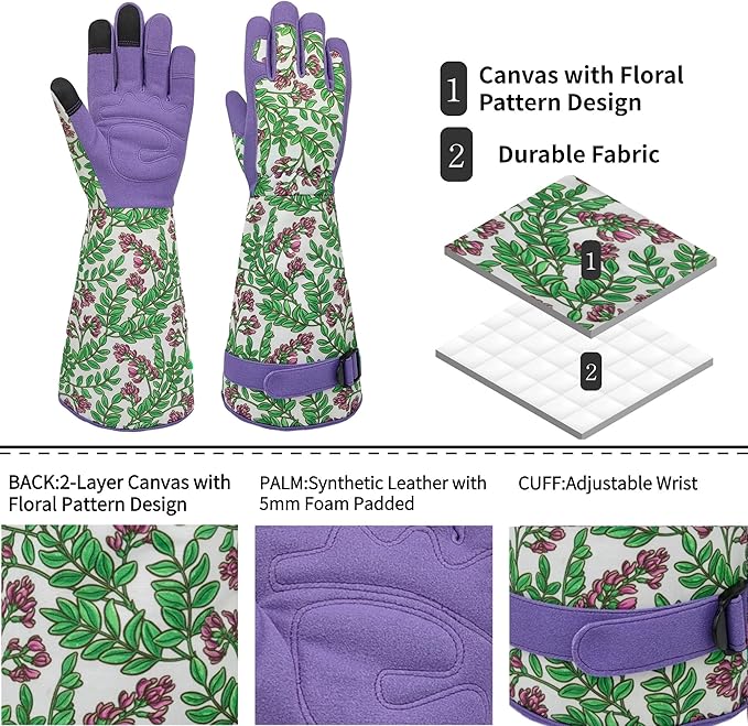 Gardening Gloves for Women and Men, Thorn Proof&Puncture Resistance Garden Gloves,Gauntlet Gloves,Gifts