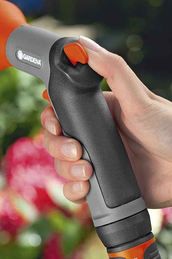 GARDENA (32131-FP) Frost Proof Nozzle 3 Spray Patterns Hard Stream, Bubbler for Potted Plants, Soft Spray