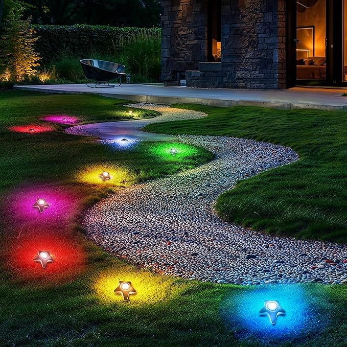 Outdoor Ground Lights 2, 46ft Pond Lights for Patio Decorations, RGB Colored Pathway Light with Music Sync, Underwater DIY Scene Modes for Pool Waterfall, Works with Alexa, Google Assistant
