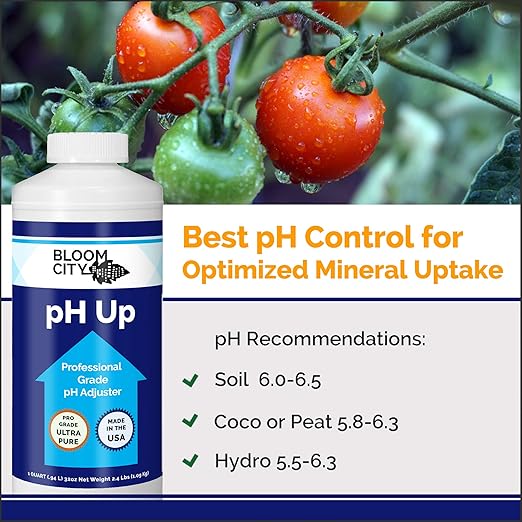 Bloom City Professional pH Up Liquid Fertilizer, 1/2 Pint (8 oz)