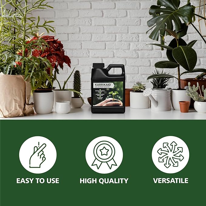 Soil Nutrient Booster Premium Plant Nutrition Formula for Lush Gardens Promotes Growth Blooms and Soil Vitality Root Stimulator for Plants - 32 fl oz