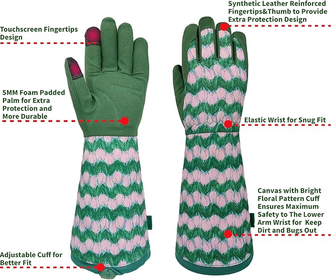 Gardening Gloves for Women and Men, Thorn Proof&Puncture Resistance Garden Gloves,Gauntlet Gloves,Gifts