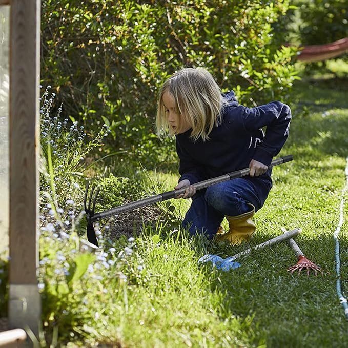 Hoe Garden Tool, 30 Inch Garden Hoe Long Handle for Weeding, Hoe Cultivator 2 in 1 Hand Garden Tools for Gardening Tools Planting