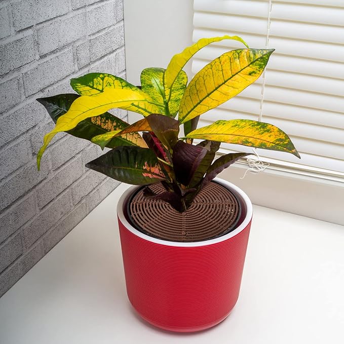 4 Pcs Plant Pot Grid Soil Protector Covers Cuttable Flower Cover from Animals 20.5" 11.8" Cat Digging Stopper Plant Pot Cover with Stakes for Indoor Outdoor Gardening(Brown)