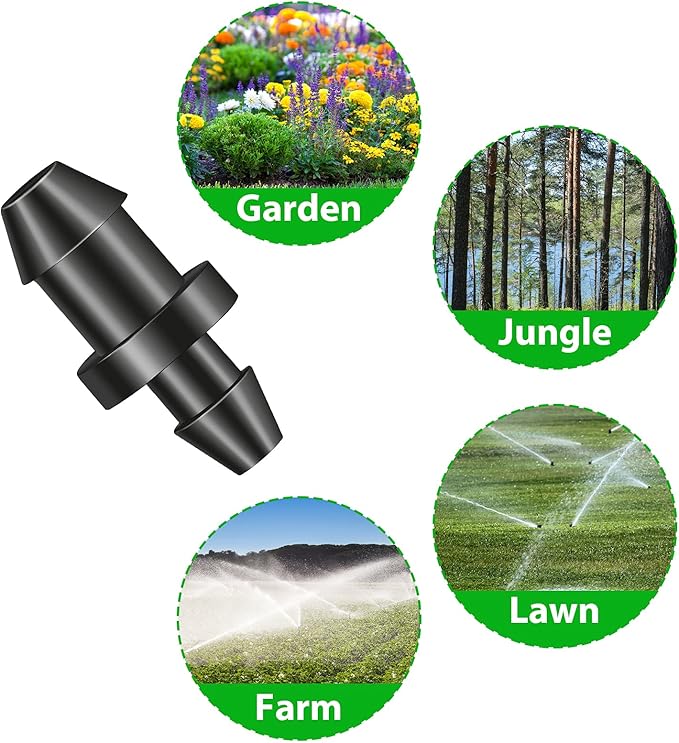 150 Pieces Drip Irrigation End Plugs Coolrunner Goof Plugs for Drip Irrigation Black Plug Drip Irrigation Tube End Closure Irrigation Garden Lawn Supplies