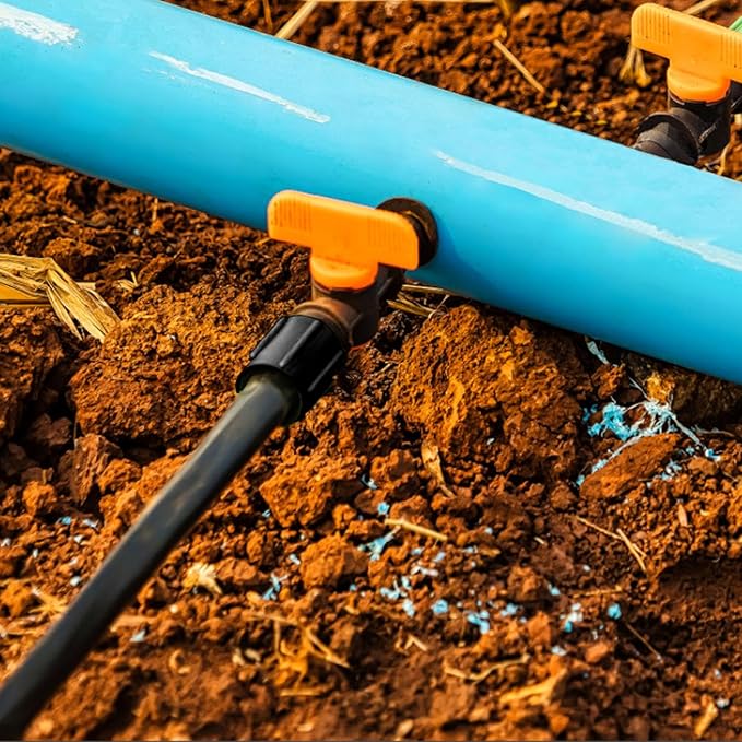 12 Pcs 1/2 Inch Female Threaded PVC Fitting Black PVC Female Adapter Pipe Fittings Drip Irrigation System for Irrigation Pipes Riser Extension (Black)