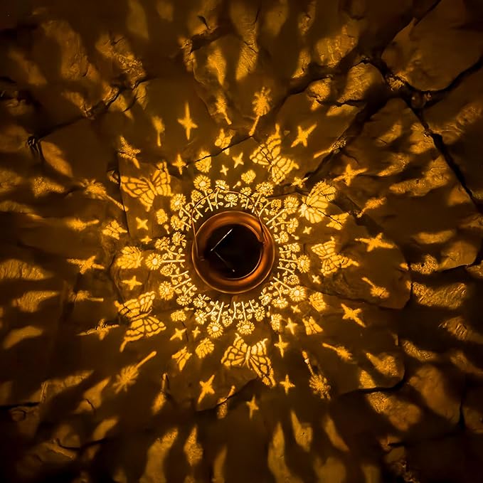 Solar Lanterns Outdoor, Waterproof Hanging Solar Lantern Garden Decor, Solar Lights for Backyard Porch Patio Table Yard Balcony Lawn Pathway, Butterfly Gifts for Women Grandma Mom