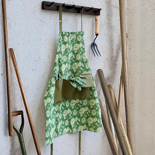 Colwelt Gardening Foam Kneeling Pad Set 3pcs, Gardening Gifts for Women Gardeners, Elegant Pattern Garden Protection Tools Set, Charming Garden Accessories(Extra Thick Kneeling Mat, Apron, Gloves)