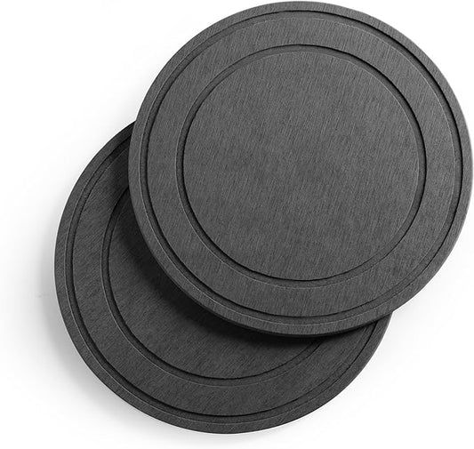 Diatomaceous Earth Plant Saucer for Indoor, 2 Pack 6 inch, Instant Dry Pot Saucer, Plant Drip & Drainage Tray for Indoor, Stone Gray