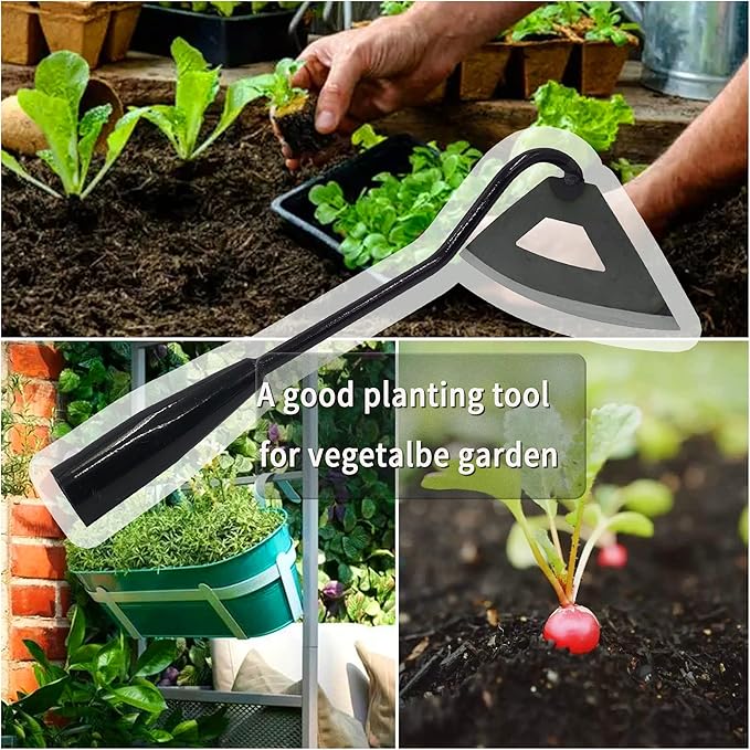 Garden Tools Hollow Hoe Stainless Steel Handle Weeding Hoe for Vegetable Garden loosening Soil