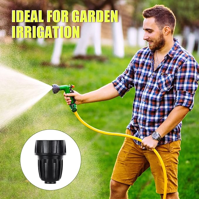15 Pack 1/2 Inch Drip Irrigation Tubing Faucet Adapter, 3/4" to 1/2" Garden Hose Connector Drip Irrigation Fittings Plastic 3/4 Inch Faucet Adapter for Outdoor Garden Irrigation System