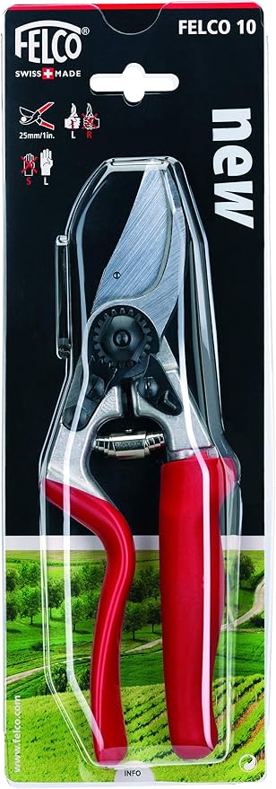 Felco Pruning Shears (F 10) - High Performance Swiss Made Steel One-Hand Garden Pruners