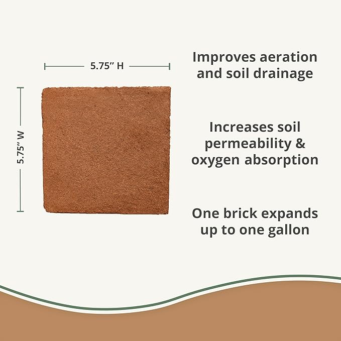 Coco Bliss Coco Coir Bricks (250gm Bricks, 70-Pack) - Organic Coco Coir for Plants - OMRI-Listed Coconut Coir for Plants - Coconut Coir Bricks - Coco Peat for Plants, Garden Soil, & Organic Mulch