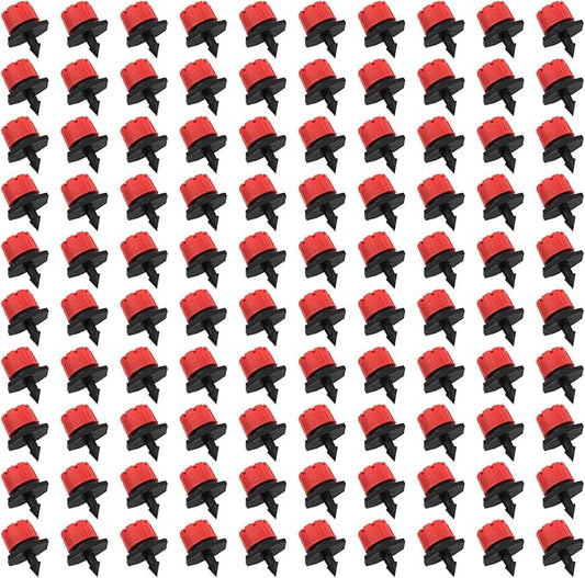 360-degree Adjustable Irrigation Dripper Sprinkler 1/4 inch Dripper Sprinkler Microdripper Sprinkler Drip Parts for Watering System 100pcs