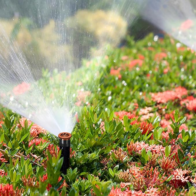 10 Pieces Variable Arc Nozzle, Replacement Pop-up Sprinkler Heads Compatible with Most of Adjustable Pop Up Sprinkler Spray Head for Garden Lawn Irrigation (8AN)