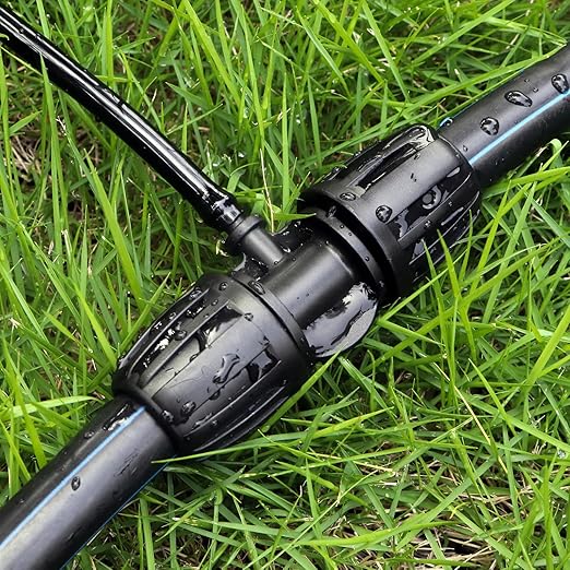 13 Pcs Drip Irrigation Fittings for 1/2 Inch Tubing (1/2" ID x 0.65" OD) to 1/4 Inch Irrigation Tubing, Locked Barbed 1/2" to 1/4" Reducing Tee Connector Drip Line Parts