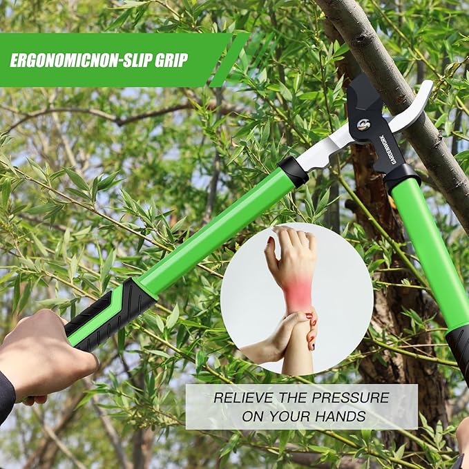 Garden Loppers,28" Branch Cutter with SK5 Carbon Steel Sharp Blade,Loppers for Tree Trimming Heavy Duty with 2.95in Clean Cut Capacity for Shrubs and Branches