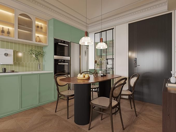 Dimoon 78.7''x17.7'' Cyan Peel and Stick Wallpaper Contact Paper Modern Self Adhesive Wall Paper Removable Renter Friendly Textured Solid Color Shelf Cabinet Vinyl Roll (78.7''x17.7'',Peppermint)