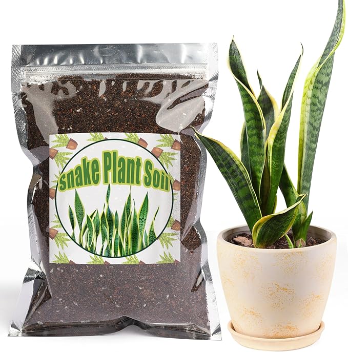 Premium Snake Plant Soil Mix 10qt, Indoor Plants Potting Mix for All Potted Snake Plants, Promote Healthy Growth and Easy Care