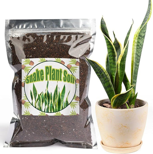 Premium Snake Plant Soil Mix 2qt, Indoor Plants Potting Mix for All Potted Snake Plants, Promote Healthy Growth and Easy Care