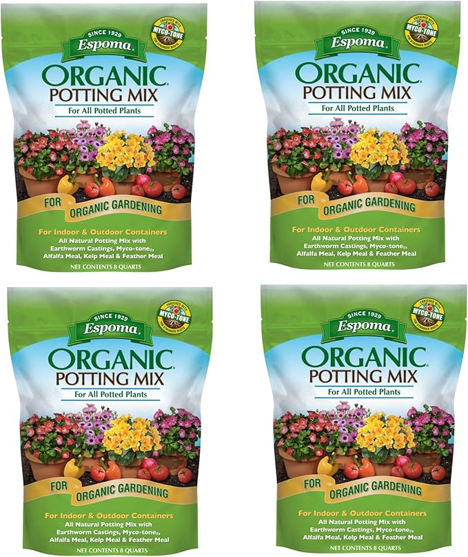 Espoma AP8 8-Quart Organic Potting Mix (4 Pack)