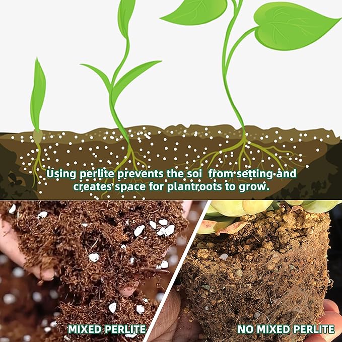 9 Quarts Perlite for Plant Soil - Amendment for Potting Soil, Improves Drainage and Aeration for Soil,Better for Root Growth…