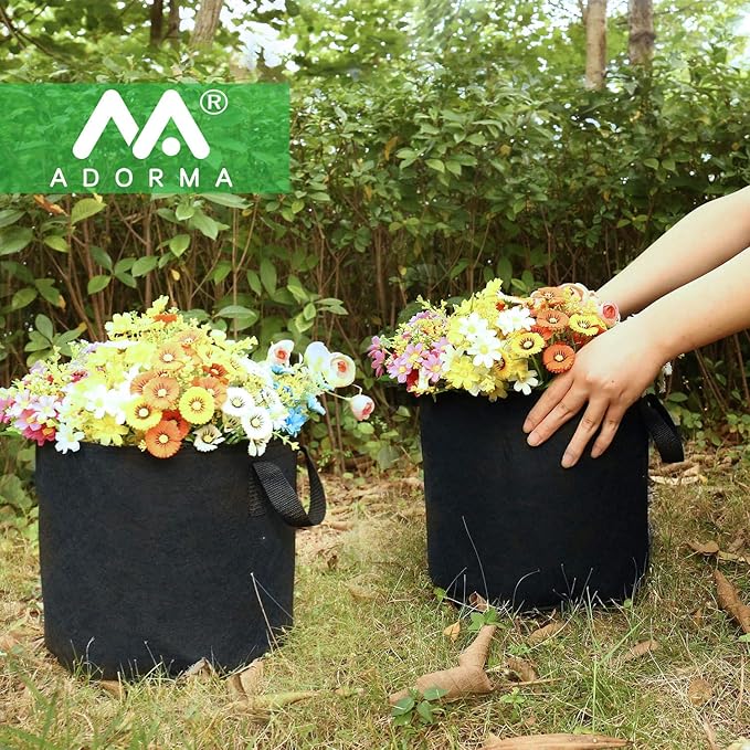 20-Pack 5 Gallon Grow Bags, Heavy Duty Aeration Fabric Pots with Handles,300G Thickened Nonwoven Pots for Plants/Vegetables/Flowers