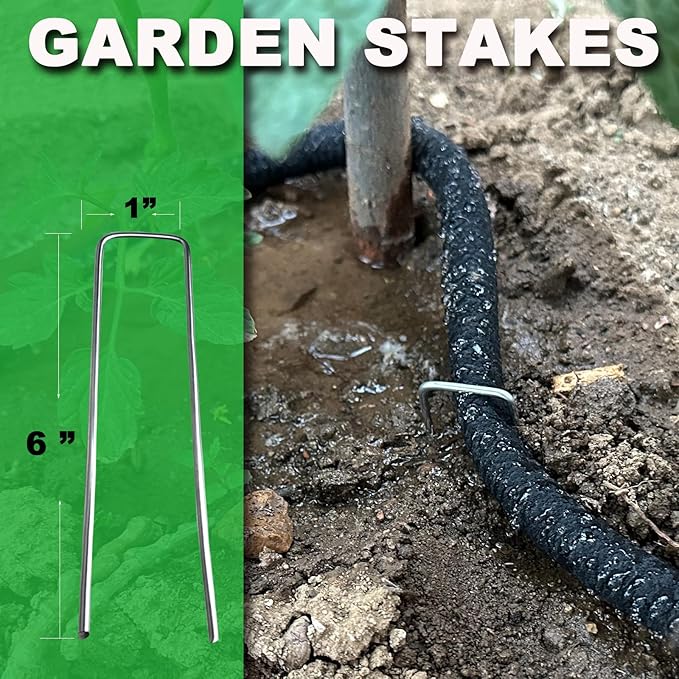 4 Pcs AMRITA Soaker Hose Kit 1/2 inch 15ft.Round Rubber Soaker Hose for Garden,Save water up to 70%,Great for Garden Beds,Trees,Vegetables,Flowers and Seedinds.(1/2-15ftx4)