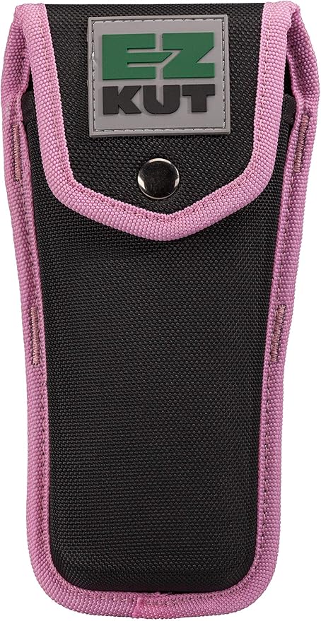 EZ Kut Original Ratcheting Pruner Sheath, 8.5 Inches, Made from Molded Ballistic Nylon, Black and Pink