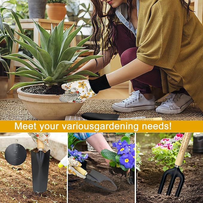 Gifts for Mom,Mom Gifts from Daughter, Birthday Gift for Mom Gardening Gifts for Women Gardening Tools Kit Outdoor Horticulture Starter, for mom,Garden Tools Kit for Mom Plant Lover