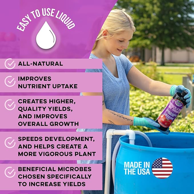 Microbe Life Hydroponics Vegetable & Fruit Plant Growth Yield Enhancer Supplement, Plant Nutrients for Better Growth and Yield, Use with Any Feeding Systems Including Hydroponics or Soil, 2.5 Gallons