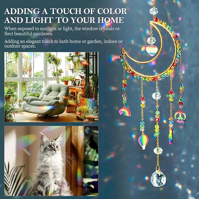 310 Pcs DIY Crystal Sun Catchers Indoor Window, Hanging Prism Suncatcher for Window, Colorful DIY Suncatcher Kit, Glass Crystal Alloy Accessories Sun Catcher Crafts for Adult, DIY for Mom…