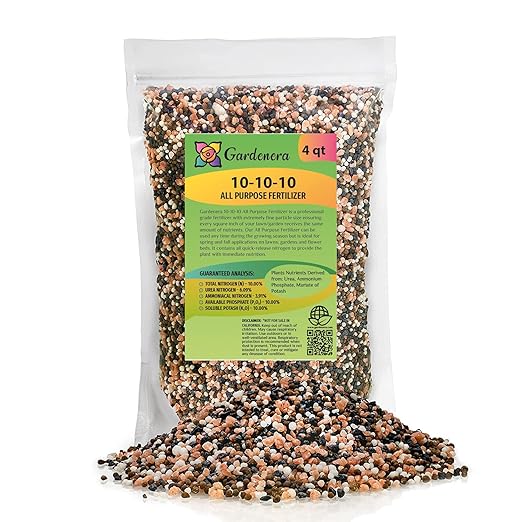Gardening Made Easy with 10-10-10 Granular Fertilizer by Gardenera - A Safe and Effective Solution for All Your Gardening Needs - 4 Quart
