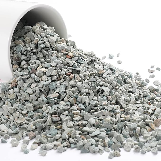 2.4lb Succulents and Cactus Green Zeolite, Décor & Additive Rocks, Natural Decorative Gravel for Bonsai, Fairy Gardening, DIY Projects, Vases Fillers, Terrarium