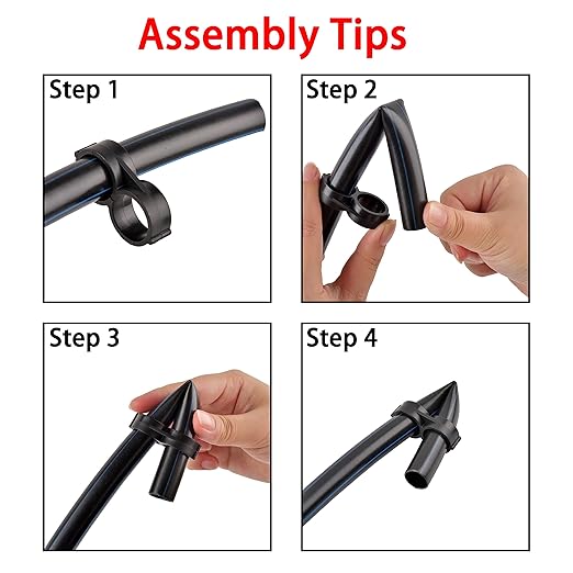 Drip Line End Plugs Fittings Connectors for 1/2" Drip Tubing, Shut-Off End Clamp Drip Irrigation Parts for Irrigation System-20Pcs/pack