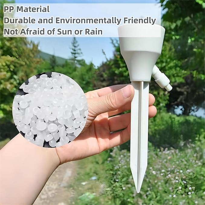 5Pcs Self Watering Planter Insert for Plant,Automatic Plant Watering Devices with Adjustable Drip Valve Switch for Garden Self Watering Spikes for Indoor Outdoor Potted Plants(White)
