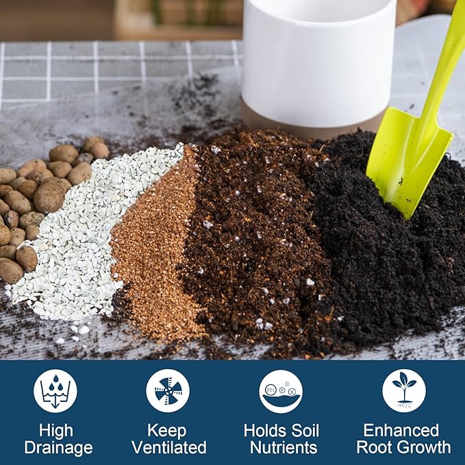 Horticultural Perlite for Plants 4qt, Chunky Perlite Bulk for Gardening, Soil Amendments to Improve Soil Aeration & Dranage for Houseplant