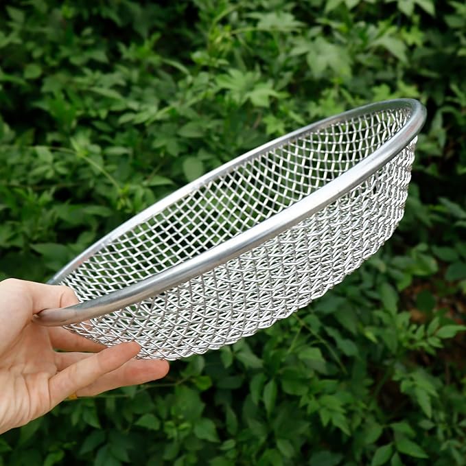 2pcs 1/4 Inch Compost Sifter for Garden Sand Soil,Soil Sifter Mesh Gardening Tool,Sifter for Rocks,Compost Sifter,Sand Screen,Garden Potting Mesh Sieve Sifting Pan,for 5 Gallon Bucket.…