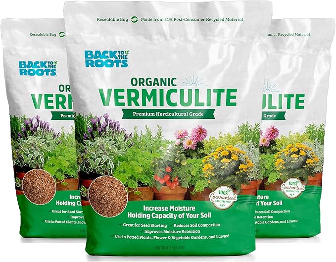 Back to the Roots 100% Organic Vermiculute (24 qt Value Pack) | Made in The USA | Premium Nutrition for Indoor and Outdoor Plants